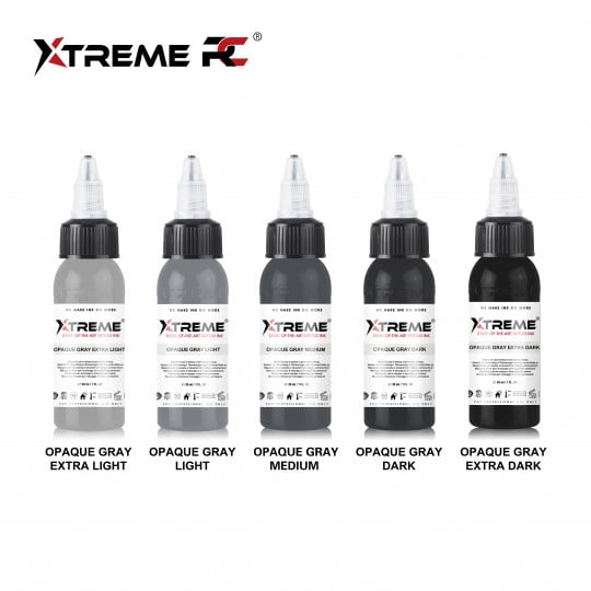 XTreme Ink 5x30ml - OPAQUE GRAY SET