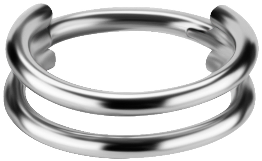 TT HINGED DOUBLE CONCH RING