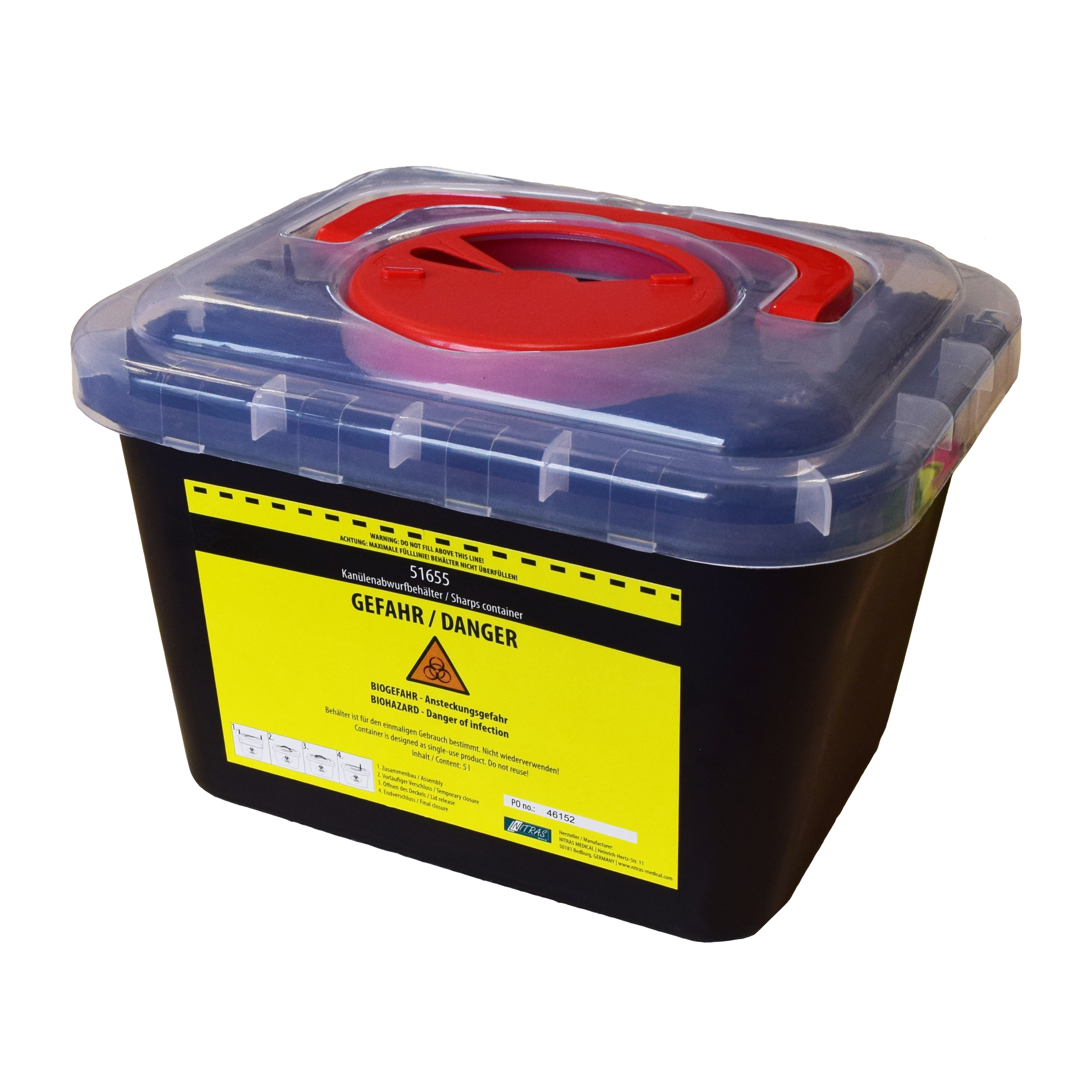 Contenitore per taglienti - Nero 5000ml