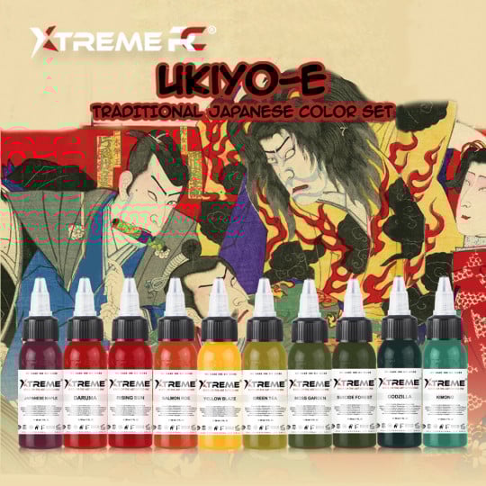 XTreme Ink 10x30ml - TRADITIONAL JAPANESE COLOR SET