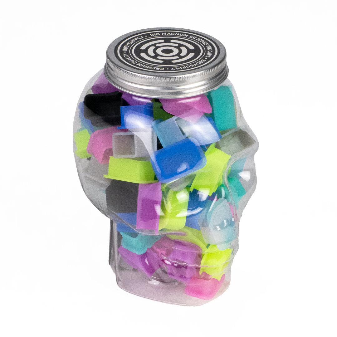 BodySupply Big Magnum Silicone Ink caps 80pcs - 12x22mm
