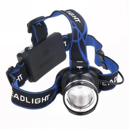 Luce frontale con led, ricaricabile. European Plug