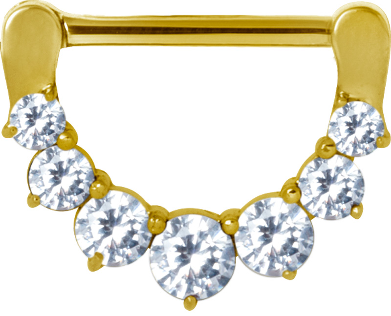 GD 316 JEWELLED NIPPLE CLICKER WH 