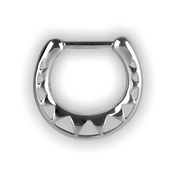 SS 316 SEPTUM CLICKERS AFRICAN PATTERN MODELLO 1