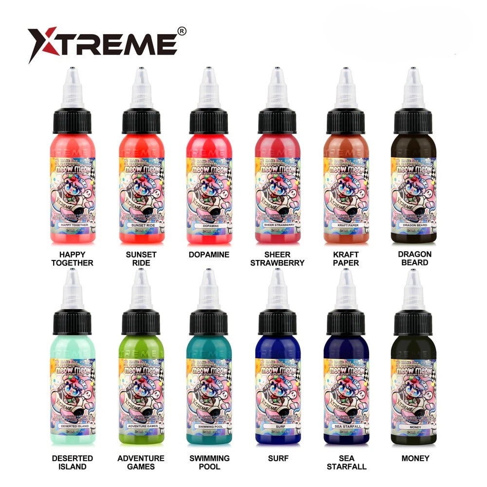 XTreme Ink 12x30ml - MEOW MEOW CARTOON SET