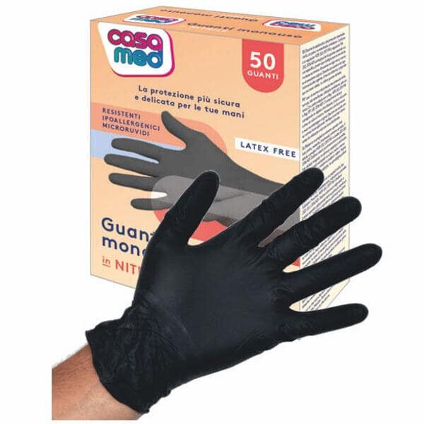 CASAMED GUANTO NITRILE NERO 50pz -