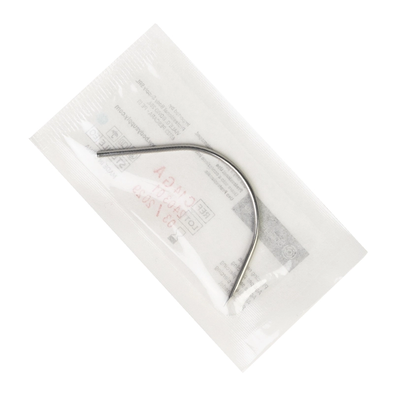 BodySupply Coated Sterile Curved Piercing Needles 50pcs - 14GA (1.6mm outside)