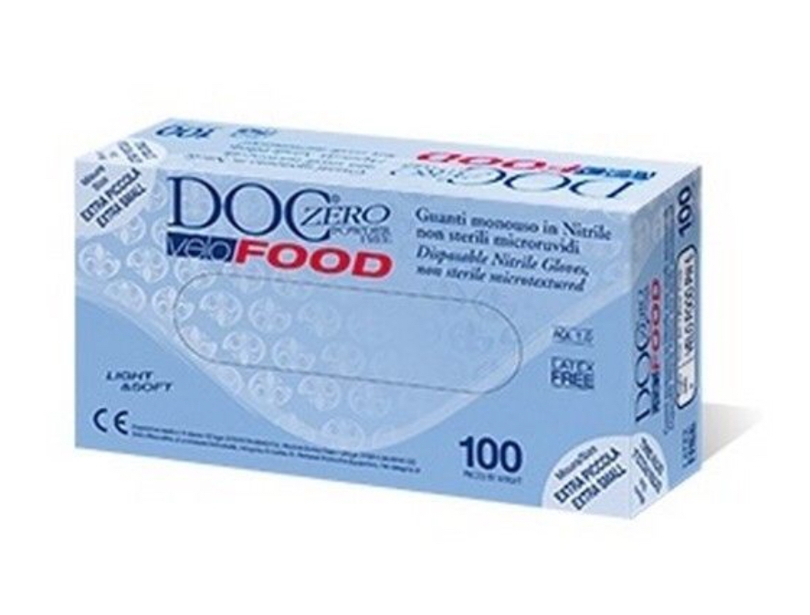GUANTO NITRILE VELO FOOD 100pcs