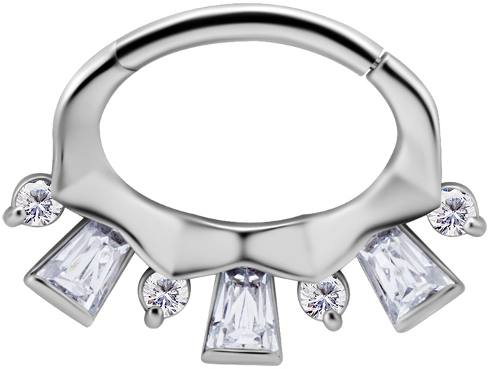 SS 316 HINGED SEPTUM/DAITH CLICKER 1,2x6mm WH mod. 11