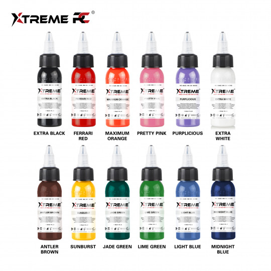 XTreme Ink 12x30ml - 12 COLOR SET