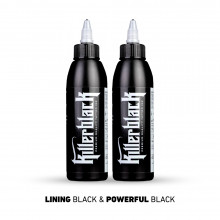 KILLERBLACK TATTOO INK - LINING BLACK + POWERFUL BLACK 2x 150ml - EUROPE