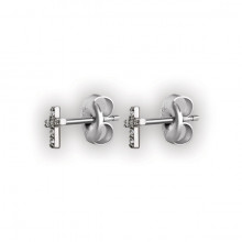 SS 316 CROSS STUD W/ MICROPAVE SETTING WH