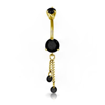 GD 316 MINI DOUBLE JEWEL BELLY BANANAS W/DANGLES 1,6x10mm model 04