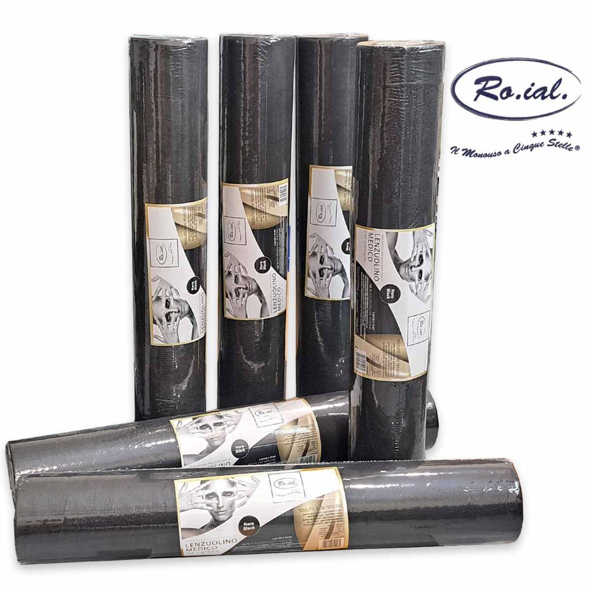 Lenzuolino per Lettino TNT+PLP Nero - 60cm x70mt - cfz 6pz